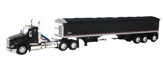 1:64 Peterbilt 579 w/Wilson Tri-Axle Grain Trailer (Black) 1:64 Peterbilt 579 w/Wilson Tri-Axle Grain Trailer (Black)