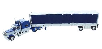 1:64 Peterbilt 389 70" Mid-Roof Sleeper w/53' Utility Roll Tarp Trailer "Andersen Trucking"