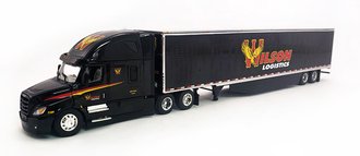 1:64 Freightliner Cascadia w/53' Utility Skirted Trailer "Wilson Logistics"