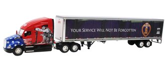 1:64 Kenworth T680 w/Dry Van Trailer "CFI - Purple Heart" 1:64 Kenworth T680 w/Dry Van Trailer "CFI - Purple Heart"