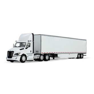 1:64 Freightliner Fifth Generation Cascadia Day Cab w/53' Utility Trailer Skirts (White)