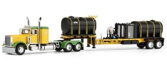1:64 Peterbilt 379 Sleeper w/Demco Trailer (Yellow/Green)
