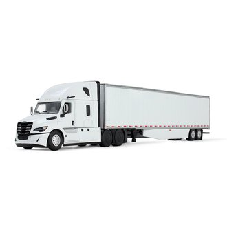 1:64 Freightliner Fifth Generation Cascadia Raised Roof Sleeper w/53' Utility Trailer (White)