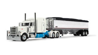 1:64 Peterbilt 389 Sleeper w/Wilson Pacesetter High Sided Grain Trailer "Capitola Trucking"