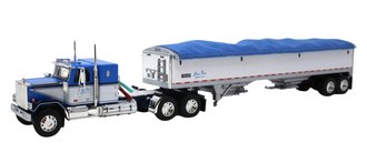 1:64 GMC General Flat Top Sleeper w/Wilson Pacesetter Hopper Bottom Grain Trailer "Shupe Bros." 1:64 GMC General Flat Top Sleeper w/Wilson Pacesetter Hopper Bottom Grain Trailer "Shupe Bros."