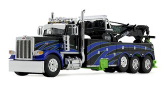 1:64 Peterbilt 389 Day Cab w/Miller Century Model 1150 Rotator Wrecker (Black/Blue/Green)