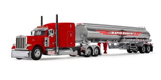 1:64 Peterbilt 379 63" Mid-Roof Sleeper w/Heil Fuel Tank Trailer "Rapid Roberts"