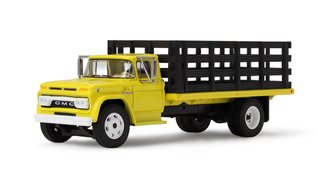 1:64 GMC 4000 Stake Truck (Bright Yellow)