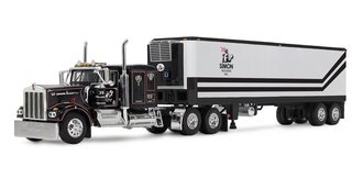 1:64 Kenworth W900A 60" Flat Top Sleeper w/40' Vintage Reefer Trailer "Dick Simon Trucking"
