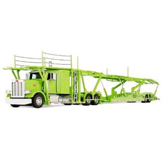 1:64 Peterbilt 389 Flat-Top Sleeper w/Boydstun 9106-48EZ Car Carrier Trailer (Green) 1:64 Peterbilt 389 Flat-Top Sleeper w/Boydstun 9106-48EZ Car Carrier Trailer (Green)