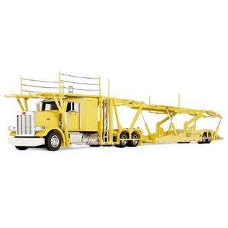 1:64 Peterbilt 389 Flat-Top Sleeper w/Boydstun 9106-48EZ Car Carrier Trailer (Yellow) 1:64 Peterbilt 389 Flat-Top Sleeper w/Boydstun 9106-48EZ Car Carrier Trailer (Yellow)