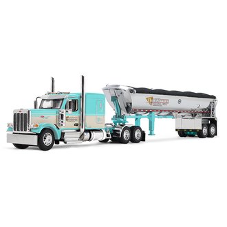 1:64 Peterbilt 589 Flat Top Sleeper w/MAC Half Round End Dump Trailer "Bobby Hoelscher Trucking" 1:64 Peterbilt 589 Flat Top Sleeper w/MAC Half Round End Dump Trailer "Bobby Hoelscher Trucking"