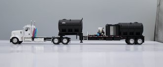 1:64 Kenworth W900L Day Cab w/Demco 42' Liquid Fertilizer Tender Trailer (White/Black) 1:64 Kenworth W900L Day Cab w/Demco 42' Liquid Fertilizer Tender Trailer (White/Black)