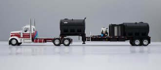 1:64 Kenworth W900L Day Cab w/Demco 42' Liquid Fertilizer Tender Trailer (White/Burgundy) 1:64 Kenworth W900L Day Cab w/Demco 42' Liquid Fertilizer Tender Trailer (White/Burgundy)