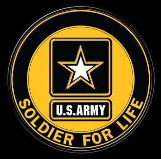 Metal Sign - U.S. Army - Soldier for Life (Round) *** Fully Embossed Steel ***