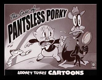 Metal Sign - Looney Tunes - The Case of Pantsless Porky Metal Sign - Looney Tunes - The Case of Pantsless Porky
