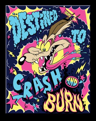 Metal Sign - Looney Tunes - Wile E. Coyote - Destined to Crash and Burn Metal Sign - Looney Tunes - Wile E. Coyote - Destined to Crash and Burn