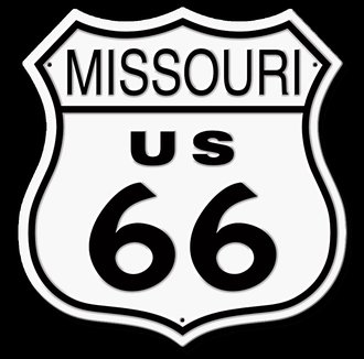 Metal Sign - Route 66 Shield - Missouri ***Fully Embossed Steel *** Metal Sign - Route 66 Shield - Missouri ***Fully Embossed Steel ***