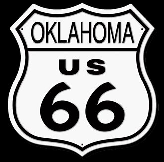 Metal Sign - Route 66 Shield - Oklahoma ***Fully Embossed Steel *** Metal Sign - Route 66 Shield - Oklahoma ***Fully Embossed Steel ***