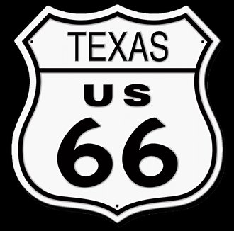 Metal Sign - Route 66 Shield - Texas ***Fully Embossed Steel *** Metal Sign - Route 66 Shield - Texas ***Fully Embossed Steel ***