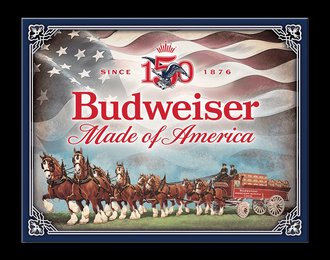 Metal Sign - Budweiser - 150th Anniversary