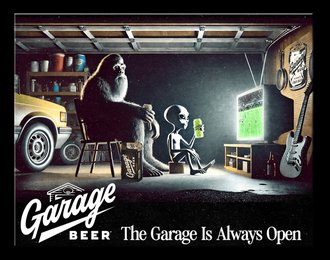 Metal Sign - Garage Beer - Bigfoot - The Garage is Always Open Metal Sign - Garage Beer - Bigfoot - The Garage is Always Open