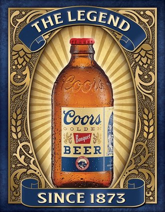 Metal Sign - Coors Banquet Beer Bottle Metal Sign - Coors Banquet Beer Bottle