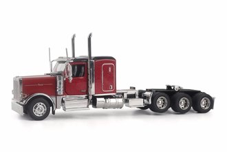 1:64 Peterbilt 589 Tri-Axle Day Cab (Legendary Red) 1:64 Peterbilt 589 Tri-Axle Day Cab (Legendary Red)