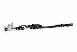 1:64 Peterbilt 589 Tri-Axle Day Cab w/Trail King TK170 Gooseneck Lowboy Trailer w/Jeep & Booster 1:64 Peterbilt 589 Tri-Axle Day Cab w/Trail King TK170 Gooseneck Lowboy Trailer w/Jeep & Booster