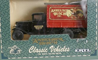 1930 Chevy Box Truck "Anheuser-Busch" (Black/Red)