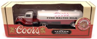 Coors 1937 Ford Semi Tanker "Pure Malted Milk" (Red/Gray) (Bank) Coors 1937 Ford Semi Tanker "Pure Malted Milk" (Red/Gray) (Bank)
