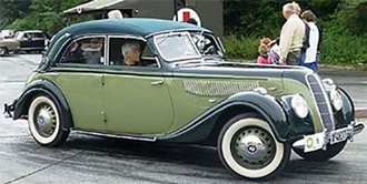 1:43 1939 BMW 335 Cabriolet D (Closed Roof) (Two Tone Green)