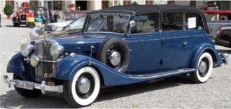 1:43 1939 Maybach SW38 Transformation Cabriolet LWB (Closed) (Blue)