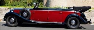 1:43 1939 Maybach SW38 Transformation Cabriolet LWB (Fully Open) (Red/Black)