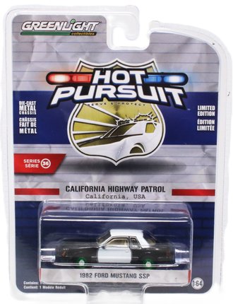 ERROR Chase 1:64 1982 Ford Mustang SSP "California Highway Patrol" ***Missing Tampo****