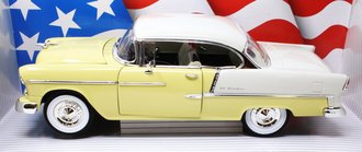 1:18 1955 Chevy Bel Air (Yellow/White)