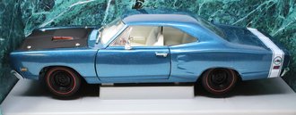 1:18 1969 Dodge Super Bee (Blue w/Black Hood)