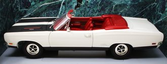 1:18 1969 Plymouth GTX Convertible (White w/Black & Red)