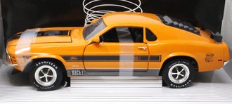 1:18 1970 Ford Mustang Mach 1 (Orange w/Black Stripes)