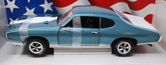 1:18 1969 Royal Bobcat GTO (Blue w/White)