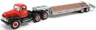 1959 International w/Lowboy Trailer "Summer Farm Toy Show" 1959 International w/Lowboy Trailer "Summer Farm Toy Show"