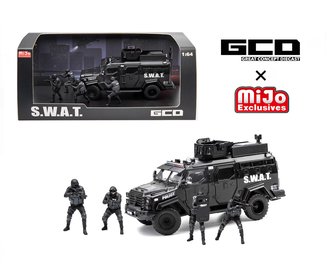 1:64 SWAT Tactical Armor Vehicle Diorama Set w/4 Figures 1:64 SWAT Tactical Armor Vehicle Diorama Set w/4 Figures
