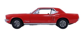 1:18 1968 Ford Mustang Coupe - Ford Rainbow of Colors - West Coast USA (Flower Power Red)