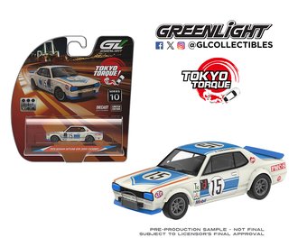 1:64 Tokyo Torque Series 10 - 1971 Nissan Skyline Hakosuka w/Custom Wheels & Yellow Roll Cage