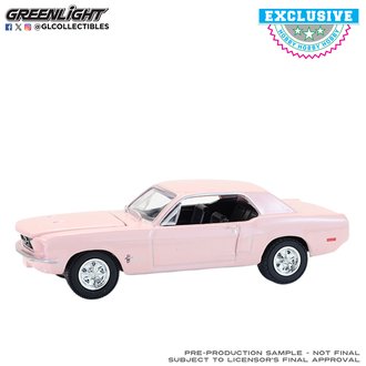 1:64 1968 Ford Mustang Coupe - Ford Rainbow of Colors - West Coast USA Special Edition (Hot Pink)