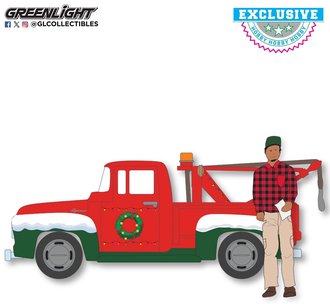 1:64 Christmas 2025 Limited Edition - 1956 Ford F-100 Tow Truck w/Mechanic Figure