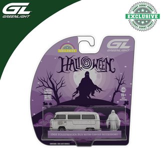 1:64 Halloween Monster Edition - 1968 Volkswagen Bus - Ghost Tribute w/Ghost Accessory