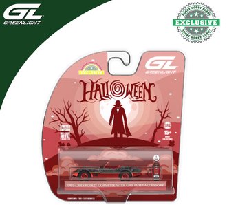 1:64 Halloween Monster Edition - 1969 Chevrolet Corvette - Vampire Tribute w/Coffin Gas Pump