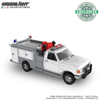 1:64 1988 Ford F-350 Mini Pumper Fire Truck (White)