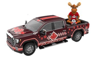 1:64 International Soccer Celebration '26 - 2022 GMC Sierra 3500 HD - Canada Tribute w/Moose